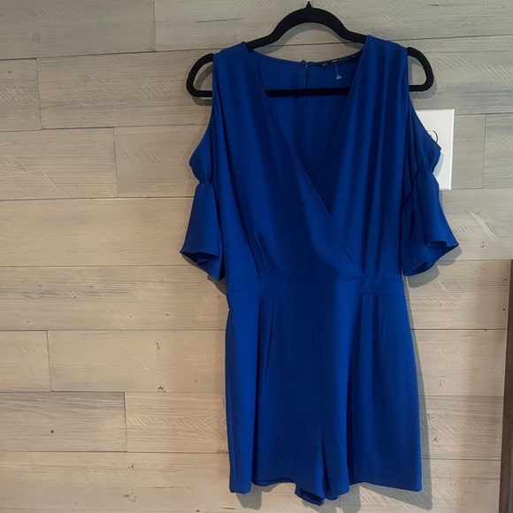 Zara Cobalt Blue Cold Shoulder Romper - Picture 2 of 9